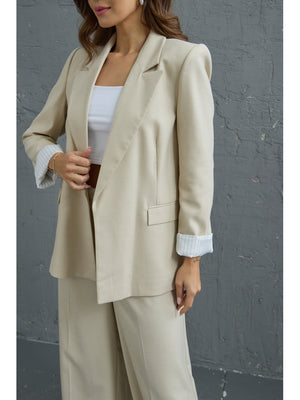 Taş Kol Detaylı Blazer Ceket