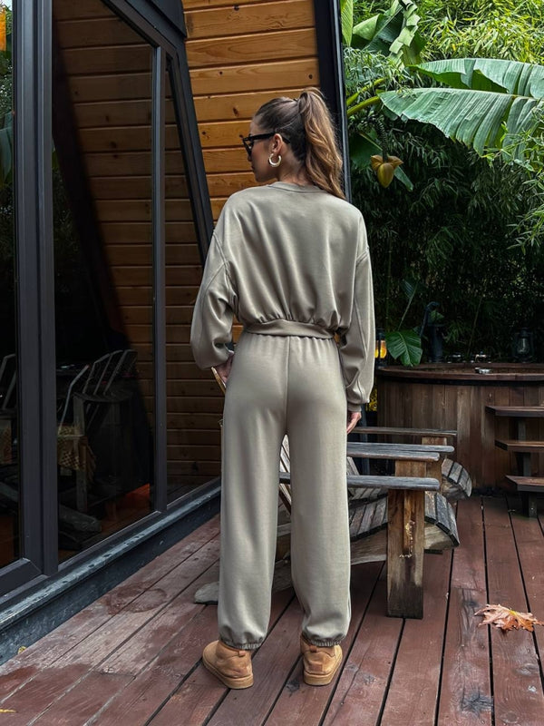 Haki Modal Sweat Pantolon Takım