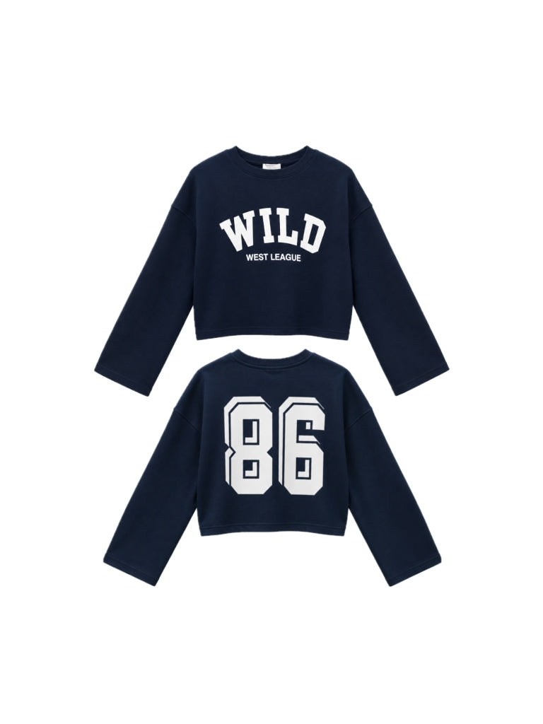 Lacivert Wild Baskılı Sweat 12510-Lacivert