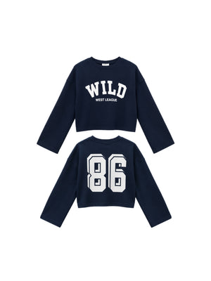Lacivert Wild Baskılı Sweat 12510-Lacivert