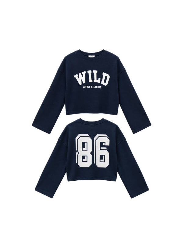 Lacivert Wild Baskılı Sweat 12510-Lacivert