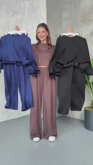 Siyah Yarasa Kol Modal Takım 4025-Siyah